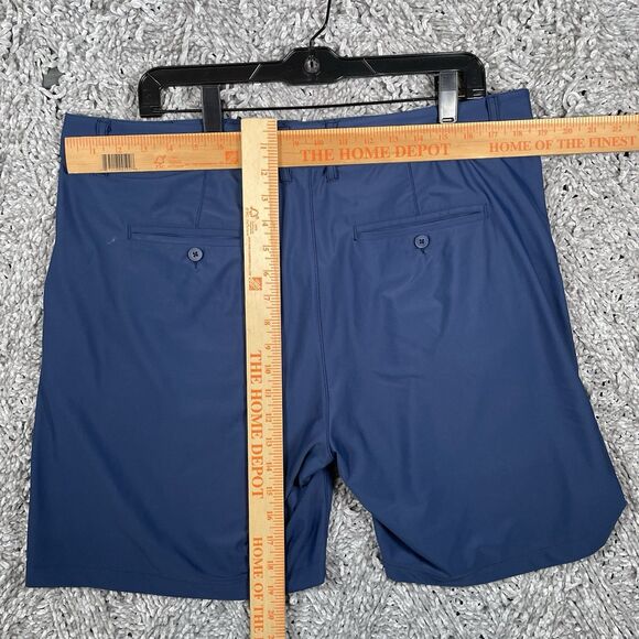 Christopher Mobley Performance Shorts Men’s Navy Blue Stretch Preppy Golf Tennis - Picture 6 of 7